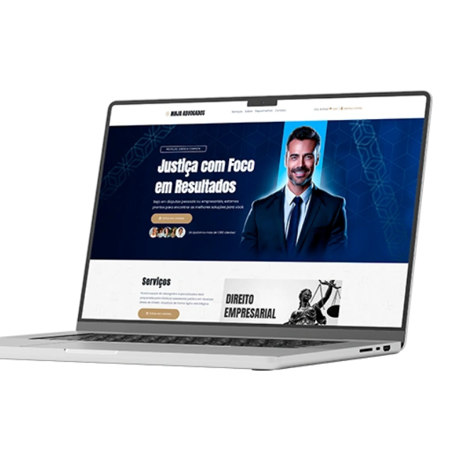 Template site para advogados com painel front end